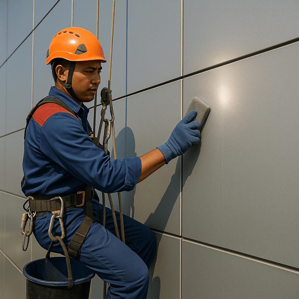 Pembersihan ACP Gedung